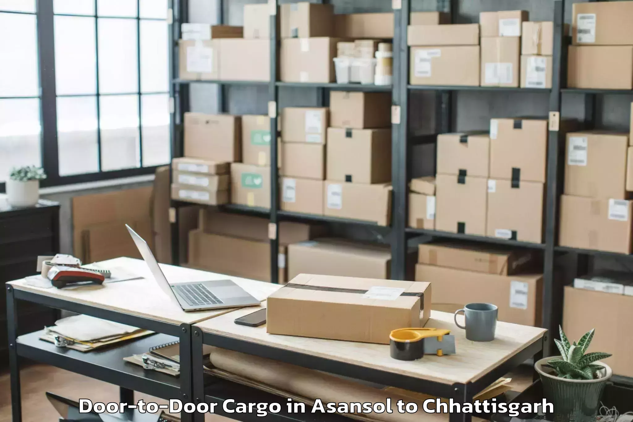 Easy Asansol to Bhanupratappur Door To Door Cargo Booking